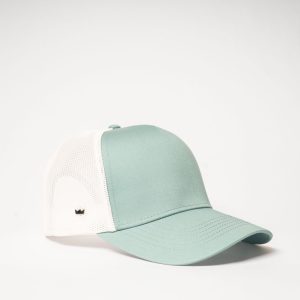 UFlex Classic Ultra-lite 5 Panel Trucker Cap Sky Grey / White Mesh