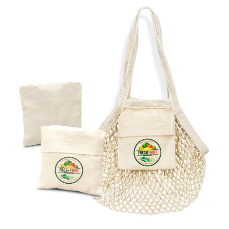 Cotton Mesh Foldaway Tote Bag - Small Cotton Mesh Foldaway Tote Bag - Small