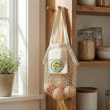 Cotton Mesh Foldaway Tote Bag - Small Cotton Mesh Foldaway Tote Bag - Small