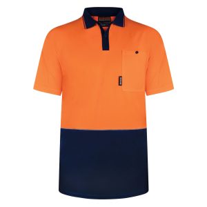 Polo Day Only Polyester Orange/Navy (PDBPO) Polo Day Only Polyester Orange/Navy (PDBPO)