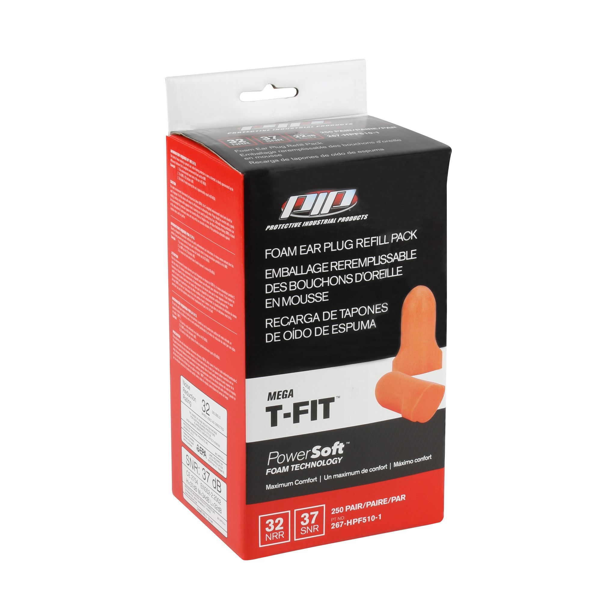 Powersoft Mega T-Fit Earplugs Refill Pack (250 Pai Powersoft Mega T-Fit Earplugs Refill Pack (250 Pai