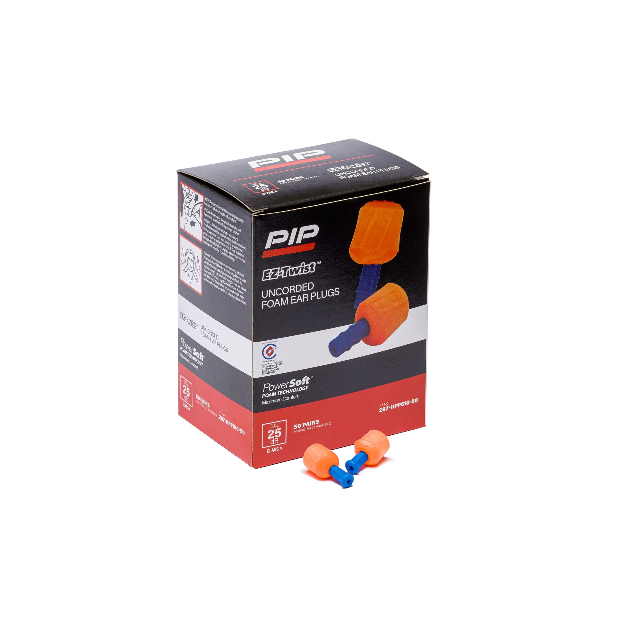 Powersoft Ez-Twist Hybrid Earplugs Uncorded (50 Pa Powersoft Ez-Twist Hybrid Earplugs Uncorded (50 Pa