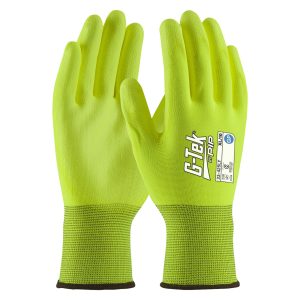 G-Tek 13G Hi Vis Yellow GP Palm Dip Glove G-Tek 13G Hi Vis Yellow GP Palm Dip Glove