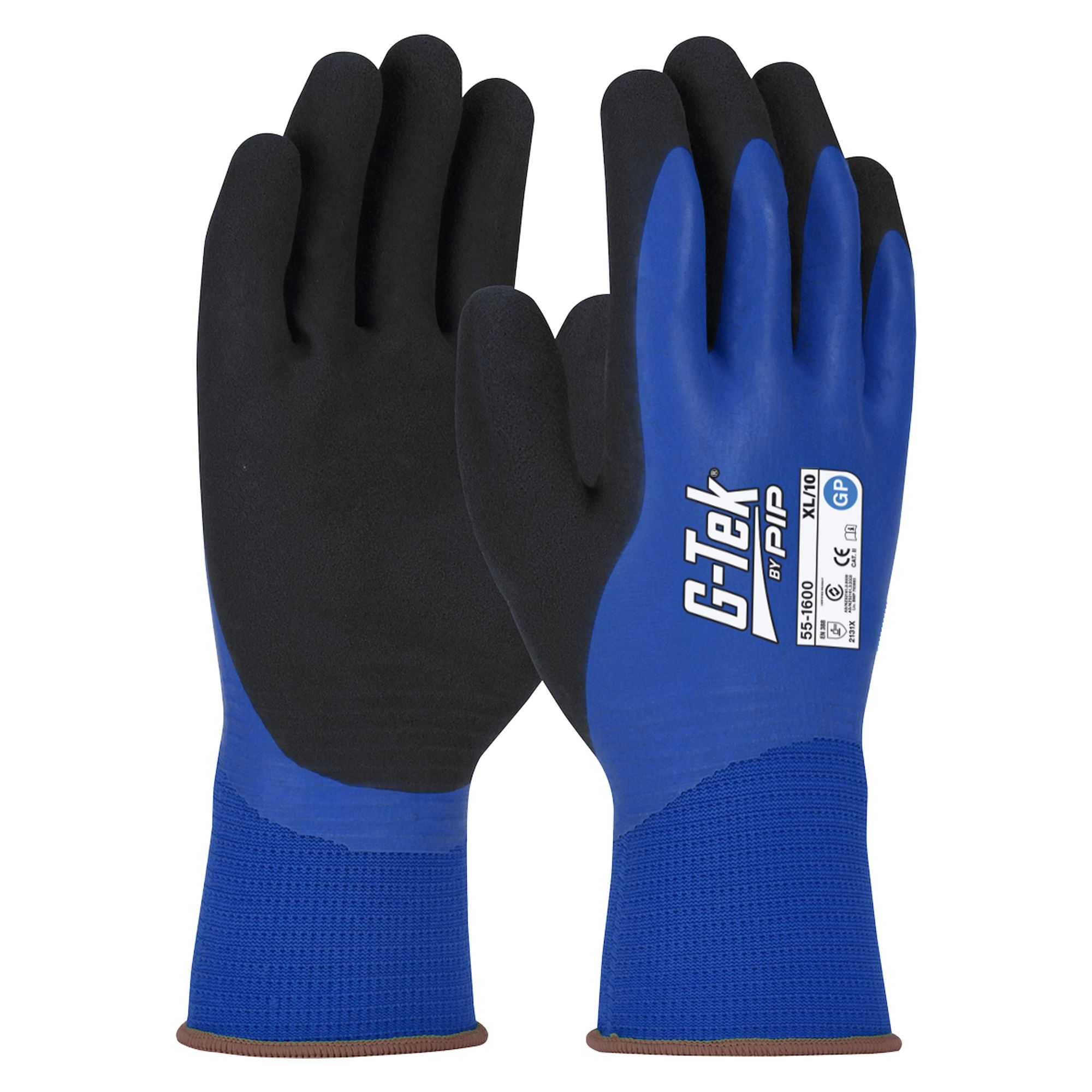 G-Tek Blue Poly GP Double Dip Latex Glove G-Tek Blue Poly GP Double Dip Latex Glove