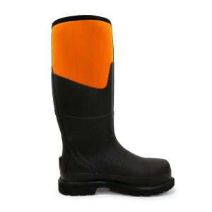 Neo Rubber/Neoprene Safety Gumboot Black/Orange Neo Rubber/Neoprene Safety Gumboot Black/Orange