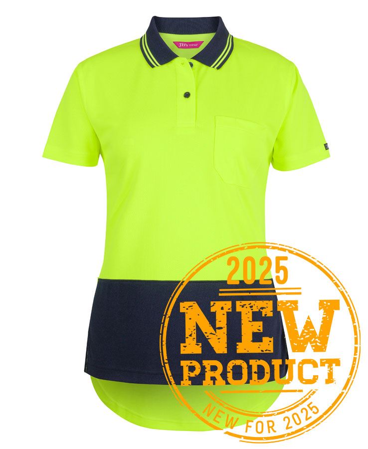 JB's LADIES HV S/S DROP TAIL POLO JB's LADIES HV S/S DROP TAIL POLO
