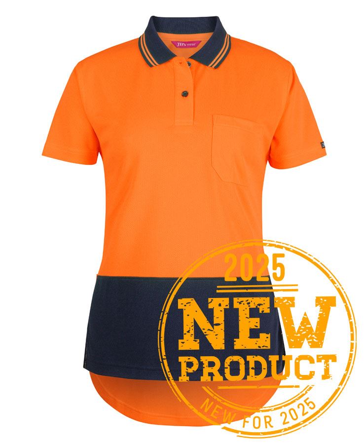 JB's LADIES HV S/S DROP TAIL POLO JB's LADIES HV S/S DROP TAIL POLO