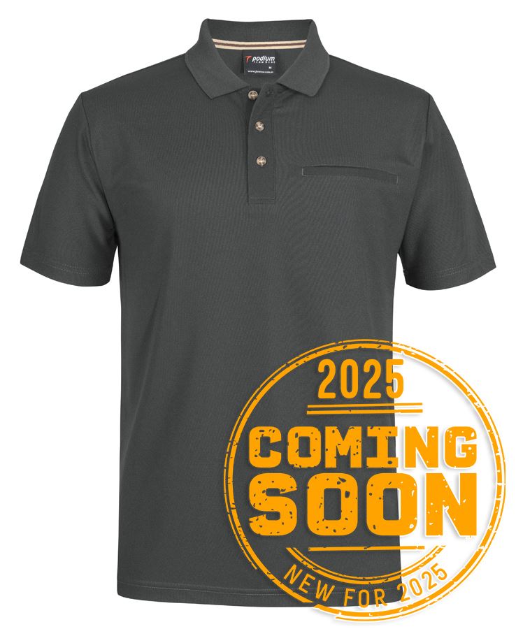 PODIUM S/S RECYCLED POLYESTER POCKET POLO PODIUM S/S RECYCLED POLYESTER POCKET POLO