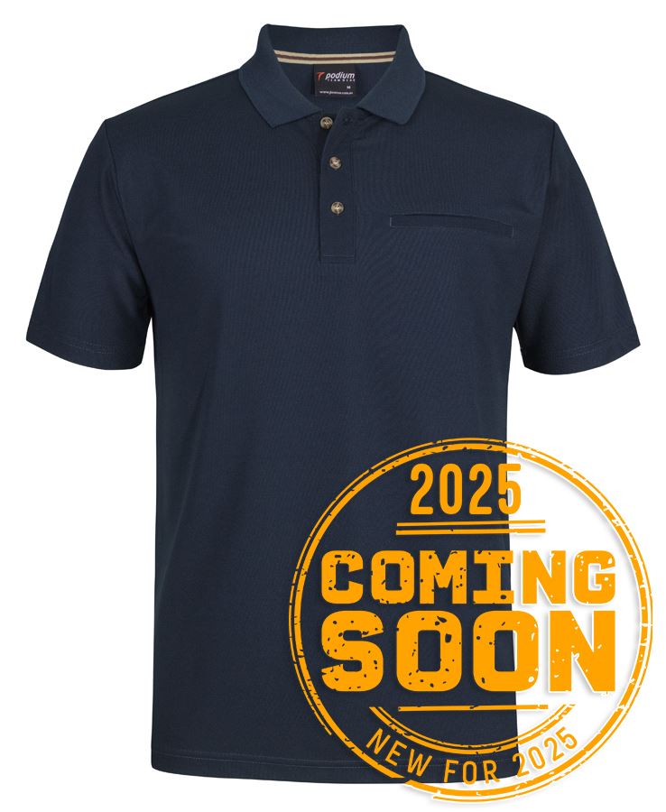 PODIUM S/S RECYCLED POLYESTER POCKET POLO PODIUM S/S RECYCLED POLYESTER POCKET POLO
