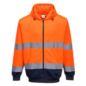 Hi-Vis Contrast Zipped Hoodie Hi-Vis Contrast Zipped Hoodie