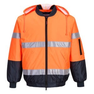 Hi-Vis Contrast Bomber Jacket Hi-Vis Contrast Bomber Jacket