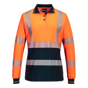 Hi-Vis Women's Cotton Comfort Polo Shirt L/S Hi-Vis Women's Cotton Comfort Polo Shirt L/S