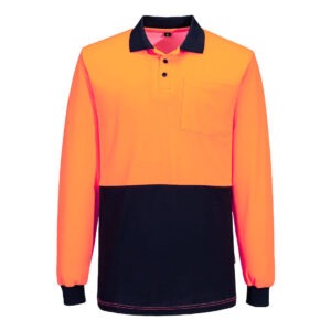Hi-Vis Cotton Comfort Contrast Class D Polo Shirt Hi-Vis Cotton Comfort Contrast Class D Polo Shirt