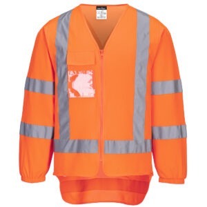 TTMC-W17 Hi-Vis X Back Zipped Vest L/S TTMC-W17 Hi-Vis X Back Zipped Vest L/S