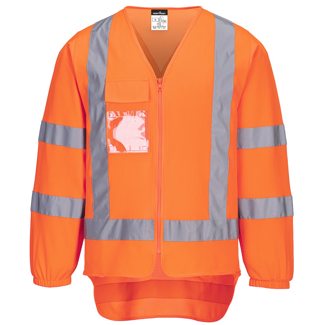 TTMC-W17 Hi-Vis X Back Zipped Vest L/S TTMC-W17 Hi-Vis X Back Zipped Vest L/S