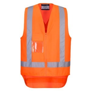 TTMC-W23 Hi-Vis X Back Zipped Vest TTMC-W23 Hi-Vis X Back Zipped Vest