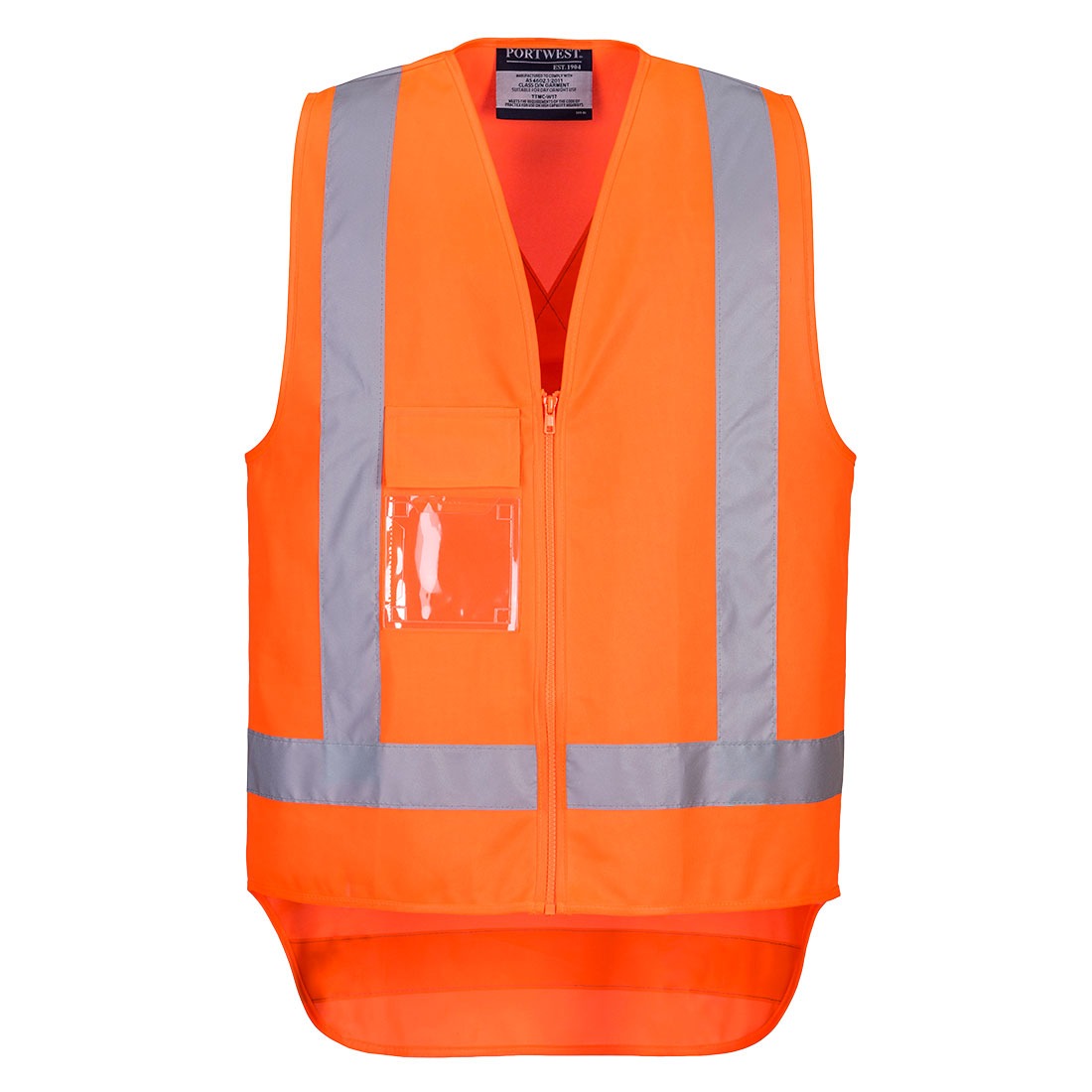 TTMC-W23 Hi-Vis X Back Zipped Vest TTMC-W23 Hi-Vis X Back Zipped Vest