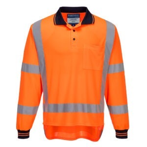 TTMC-W17 Hi-Vis X Back Polo Shirt L/S TTMC-W17 Hi-Vis X Back Polo Shirt L/S