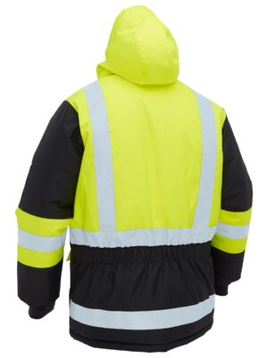 H Taped Hi Vis Freezer Hooded Jacket H Taped Hi Vis Freezer Hooded Jacket