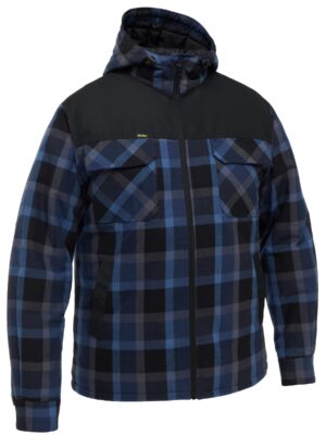 Contrast Check Zip Front Hoodie Contrast Check Zip Front Hoodie