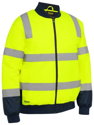 Taped Hi Vis Bomber Jacket with Padded Lining Taped Hi Vis Bomber Jacket with Padded Lining