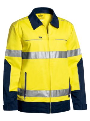 Taped Hi Vis Drill Jacket with Liquid Repellent fi Taped Hi Vis Drill Jacket with Liquid Repellent fi