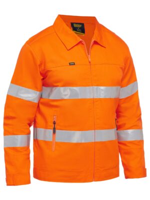 Taped Hi Vis Drill Jacket with Liquid Repellent Fi Taped Hi Vis Drill Jacket with Liquid Repellent Fi