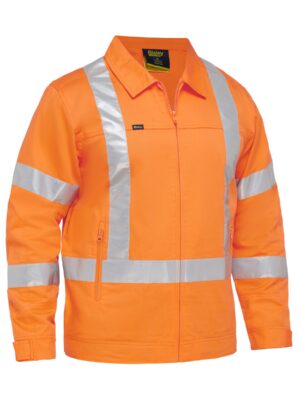 X Taped Hi Vis Drill Jacket With Liquid Repellent X Taped Hi Vis Drill Jacket With Liquid Repellent