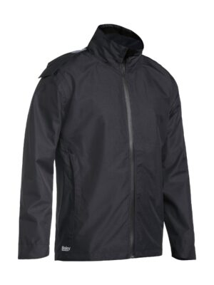 Lightweight Ripstop Rain Jacket with Concealed Hoo Lightweight Ripstop Rain Jacket with Concealed Hoo