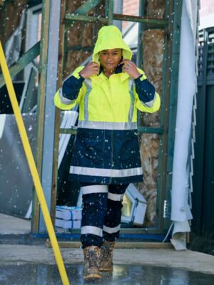 Women's H Taped Two Tone Hi Vis Rain Jacket Women's H Taped Two Tone Hi Vis Rain Jacket