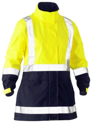 Women's Taped Hi Vis Recycled Rain Shell Jacket Women's Taped Hi Vis Recycled Rain Shell Jacket