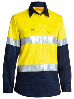 Women's Taped Hi Vis Cool Lightweight Drill Shirt Women's Taped Hi Vis Cool Lightweight Drill Shirt