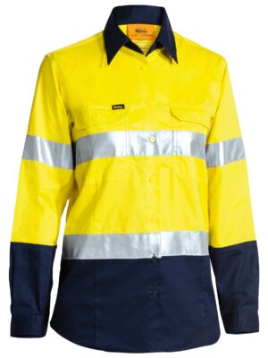 Women's Taped Hi Vis Cool Lightweight Drill Shirt Women's Taped Hi Vis Cool Lightweight Drill Shirt