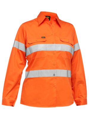 Women's Taped Hi Vis Cool Lightweight Drill Shirt Women's Taped Hi Vis Cool Lightweight Drill Shirt