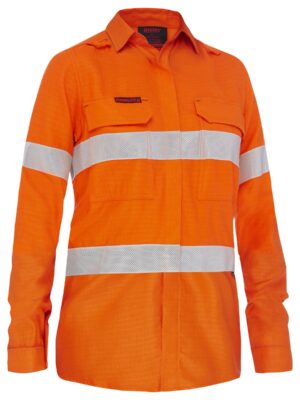 Apex 185 Women's Taped Hi Vis Ripstop FR Vented Sh Apex 185 Women's Taped Hi Vis Ripstop FR Vented Sh