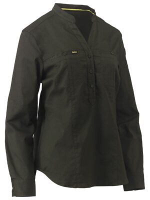 Women's Stretch V-Neck Closed Front Shirt Women's Stretch V-Neck Closed Front Shirt