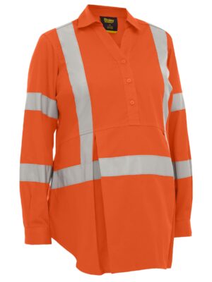 Women's X Taped Hi Vis Closed Front Maternity Shir Women's X Taped Hi Vis Closed Front Maternity Shir