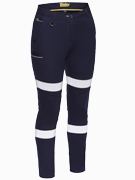 Women's Taped Mid Rise Stretch Cotton Pants Women's Taped Mid Rise Stretch Cotton Pants